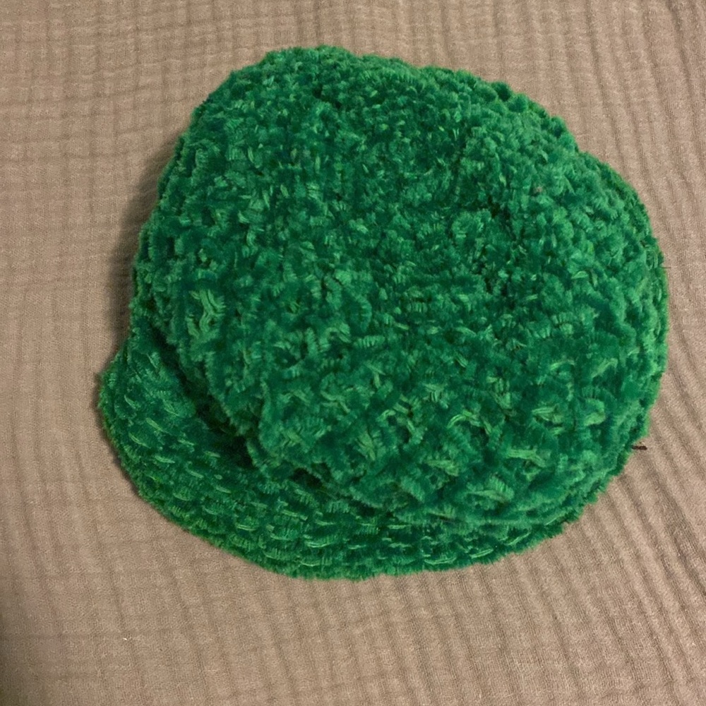 Green knitted hat